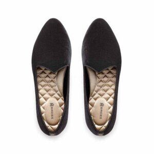 Birdies Black Velvet Loafers, Size 8.5